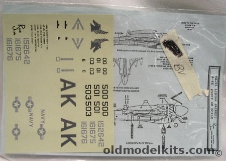 RepliScale 1/48 VA-55 A-6E Intruder 1/48 Lybian Raiders Decals, 5002 plastic model kit